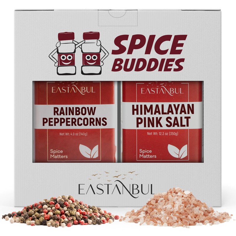 Eastanbul Salt and Pepper for Grinder Refill, Rainbow Peppercorns Whole