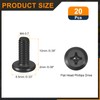 sourcing map 20Pcs M4-0.7 x 10mm Flat Round Head Machine