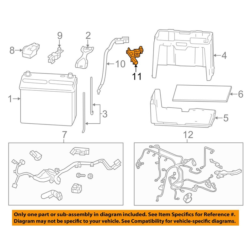 Genuine Honda 38920-TR0-A02 Battery Sensor Assembly