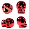 4 Pieces Skull Style Tyre Valve Caps, Rustproof Copper Core,