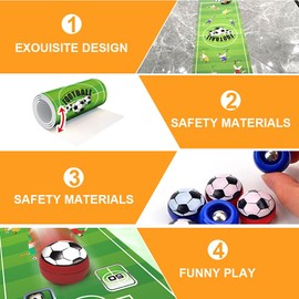 YANGUN Tabletop Curling Game, Indoor Table Top Games Roll-Up Design, Roll-Up Design Family Board Games, Bowling Tabletop Curling Game for Kids and Adults Indoor Outdoor Travel, Ages 4+ (Football)