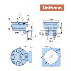 Sharplace Pull Lock, Furniture Lock for Camping, Boat & Caravan Furniture