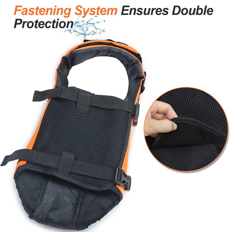 VIVAGLORY Ripstop Dog Life Jacket for Small Medium Large Dogs