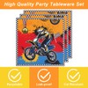 96Pcs Dirt Bike Party Plates and Napkins Forks - Motocross