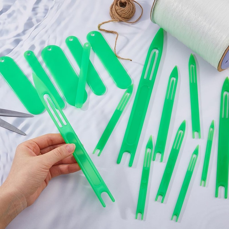 SUPERFINDINGS Green Fishing Netting Needle Repair Kits Including 1PC Sharp