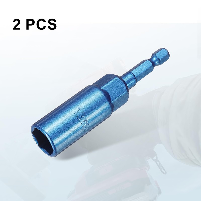 sourcing map 2pcs Nut Driver 13mm Hex Drive Socket CR-V