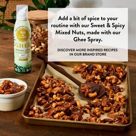 4th & Heart Ghee Cooking Spray, Non-Stick Oil Spray Made with Grass-Fed, Pasture-Raised Ghee, Lactose Free, 5 oz