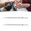 2Pcs Dual Ended Cuticle Pusher Stainless Steel Multipurpose Portable Cuticle