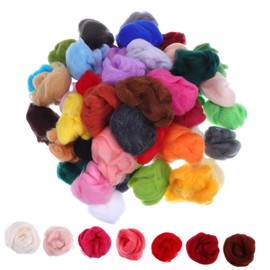 DOITOOL 1pack Multi Wool Yarn for Needle Felting Supplies Colors Each for Crafts to Shape Wool for Beginners and Experienced