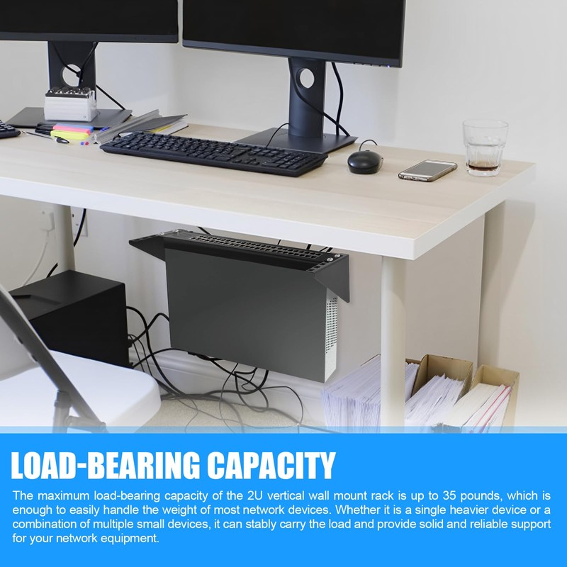 2u Hinged Wall Mount Patch Panel Bracket, 2u Patch Panel