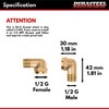 DuraSteel Wall Mount Faucet 90-Degree Elbow - Commercial Kitchen Faucet