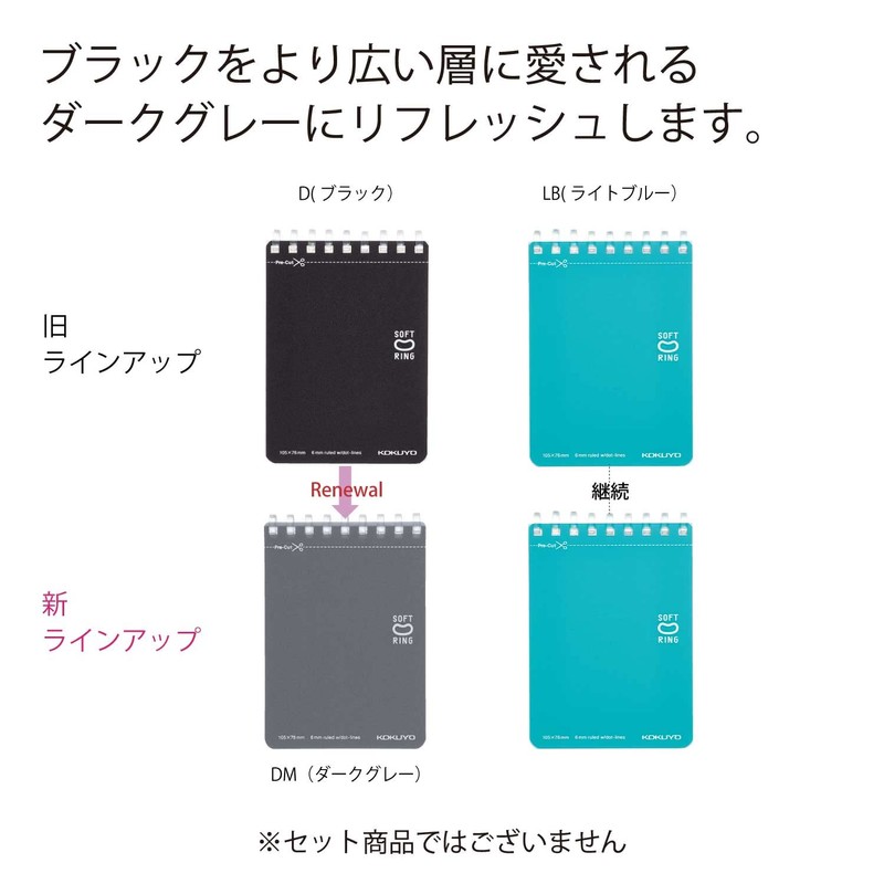 Kokuyo Memo Book, Soft Ring, Dotted B Ruled, A7, 50