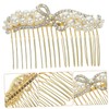 Vaguelly Bridal Hair Comb with Rhinestones Elegant Alloy Side Comb