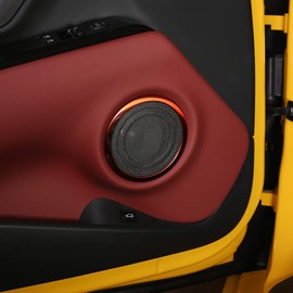 Fit for Toyot@ Supr@ GR A90 A91 MK5 2018-2022 Car Horn Ring Cover, Speaker Decoration Cover Trim, Horn Ring Cover for Car Interior Accessories, 6 PCS (Red)