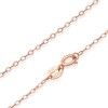 Collar de cadena de plata de ley de 1 mm,