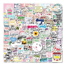 Inspirational Words Stickers, 100PCS Positive Motivational Quote Stickers Packs for Students Teachers Kids Teens Adults, Motivational Quote Stickers for Water Bottle Scrapbook Laptop