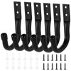Jiujuda9 6 Pcs Heavy Duty Garage Wall Hooks - J