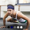 Unisex Wide Sports Running Headband Exercise White 6ea