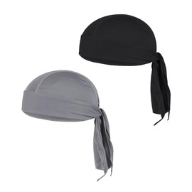Qrity 2 Piezas Sombrero Pirata para Mujer y Hombre, Forro para Casco de Enfriamiento, Gorro de Ciclismo, Secado Rápido, Transpirable y Suave, Adecuado para Actividades de Interior y Exterior