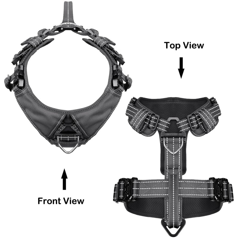 ICEFANG Dog Strap Harness with 4 x Metal Buckles,for Medium