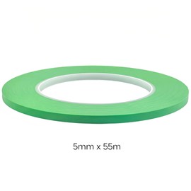 Masking Tape High Heat Resistant Painting Masking Tape (for Curves) Green 55M (5mm - 1 Roll)