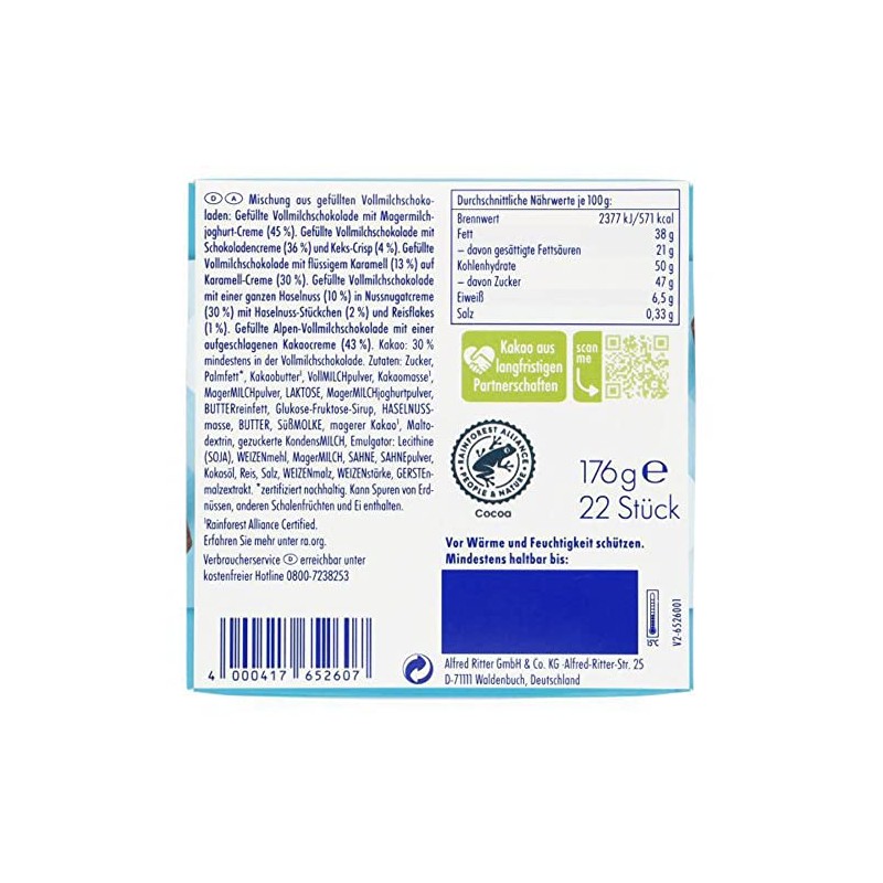 Ritter Sport SPORT Schokowürfel Box Lass dich feiern