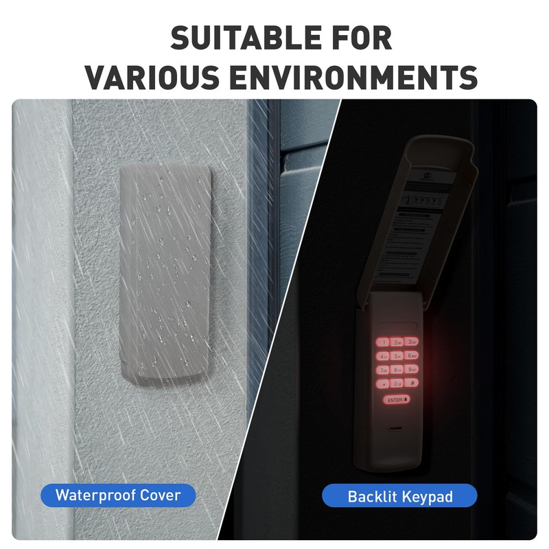 Universal Garage Door Opener Keypad, Compatible with Chamberlain LiftMaster Craftsman