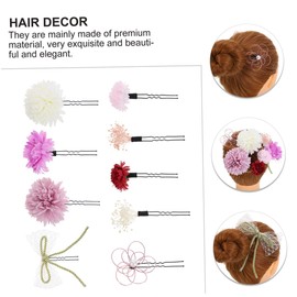 Healvian 1set Japanese Style Flower Hair Fork Faux Floral Accents Elegant Hair Accessories for Weddings Parties and Cosplay Comfortable and Lightweight Design for Women