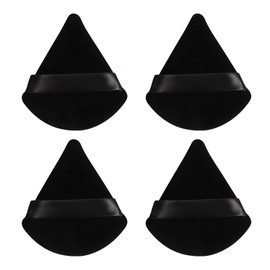 4pcs Triangle Powder Puffs,Soft Reusable Triangle Sponges with Strap for Loose Body Eyes Cosmetic Foundation,Wet Dry Dual-use Face Make Up Cosmetics Cleansing Beauty Make-up Puff