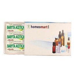 homeomart.com Baryta Acetica Homeopathy Pellets (Pills) in 30C Potency, Pack of 3