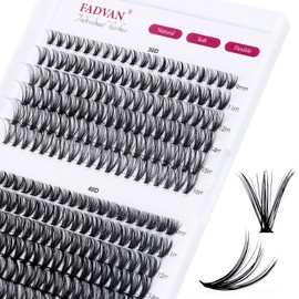 Lash Clusters Individual Lashes 240pcs 30D+40D Mixed Cluster Lashes C Curl Diy Lash Extensions Cluster Eyelash Extensions Soft Lash Cluster Self Application at Home (30+40-C-9-16mix)