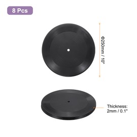 uxcell 8Pcs Blank Vinyl Records 10 Inch Fake Record Vintage Decoration, PVC Plain Faux Blank Vinyl Records, Retro Vinyl Records for Home Studio Room Wall Aesthetic