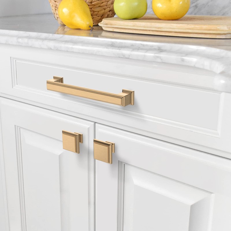 Amerdeco 10 Pack Champagne Bronze Cabinet Pulls - 5 Inch(128mm)