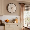 Farmhouse 24 Inch Wood Roman Large Wall Clock with Metal