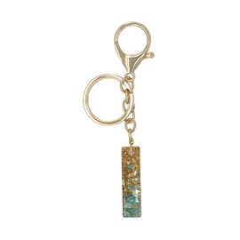 Jasimkiss Fashion Alphabet Initial Letter Keychain Key Ring for Purse Handbags Women (Gold-green I)