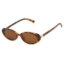 LJCZKA Retro Oval Sunglasses for Women 90s Vintage Oval Sunglasses Trendy y2k Shades UV400 Protection