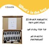 Kitastik 25 Dry Wipe Board Pens and Eraser Built-in White