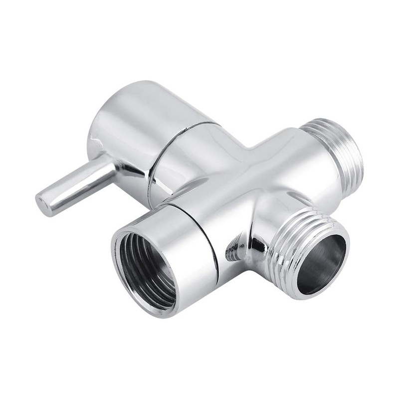 3-Way Shower Diverter with Valve Solid Brass with Chrome Plating