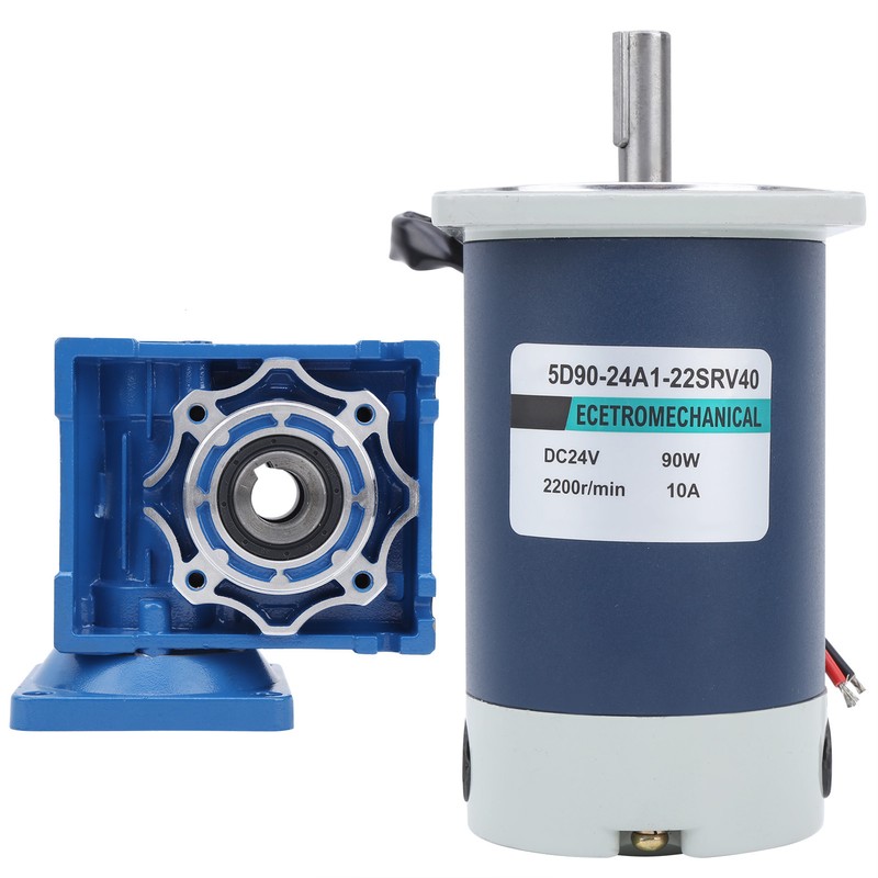 DC24V 5.5A 2200 r/min Worm Gear Reducer Motor 90W High