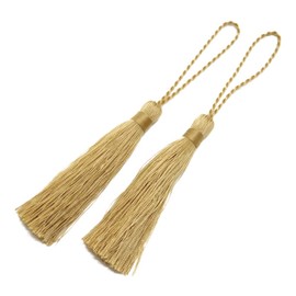 Machida Tetoron Yokomaki Tassel, Ornament, Accessory Tassel, Polyester Tassels (Gold Brown)