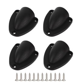 Grekywin Marine Wire Cable Vent Cover 4Pcs Set, Black Nylon Clamshell for Vent, Accessories for Boat Yacht (57 x 63mm)