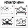 Drincarier Countertop Wine Rack - 5 Bottle Freestanding Modern Gold