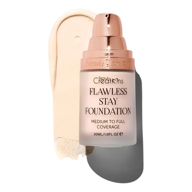 Beauty Creations - Base Líquida, Flawless Stay Foundation Fs1.0