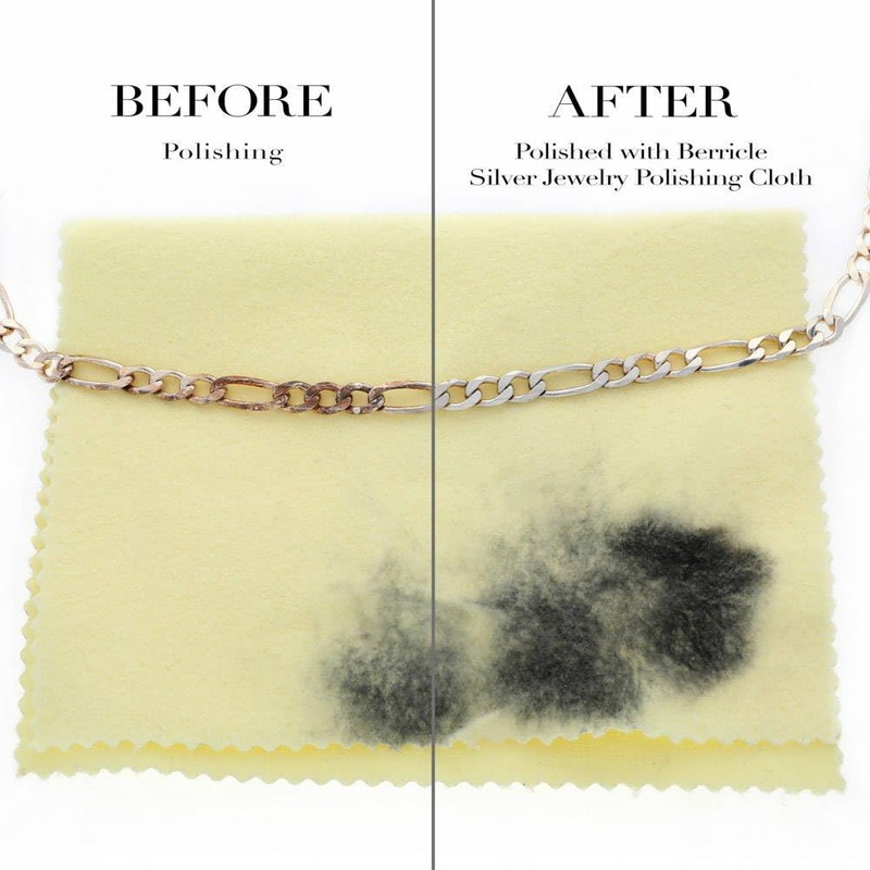 BERRICLE Silver Jewelry Polishing Cloth Large Size 7.5 inch x