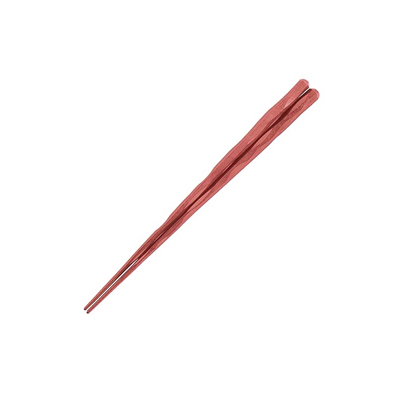 SPS resin coating Chopsticks Hex 一刀彫 22.5 cm Brown [Product