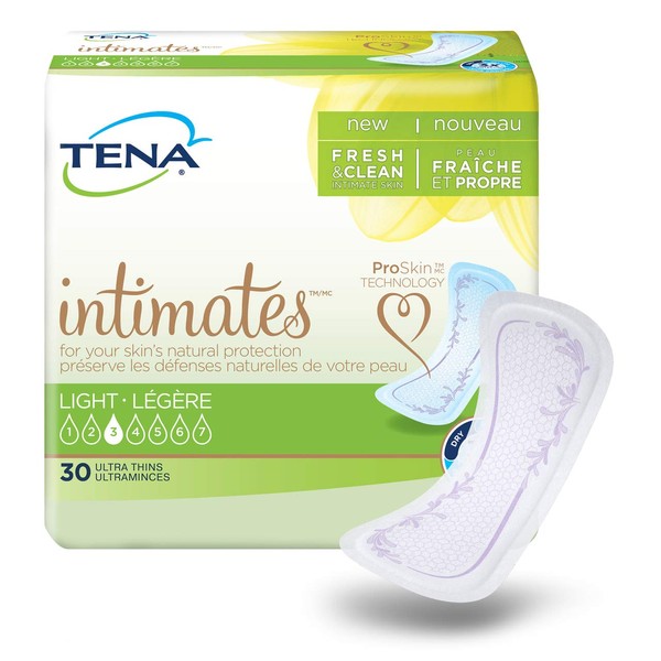 TENA Intimates Ultra Thin Pads, Regular Length - 1/Pack of 30