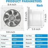 Aydomer 8 inch Exhaust Fan Wall Mounted Garage Ventilation Fan,500CFM