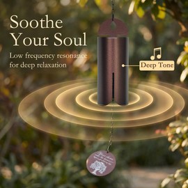 27" Deep Resonance Serenity Bell Large Wind Chimes for Outside