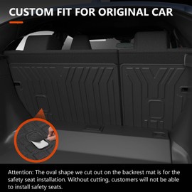 powoq Rear Backrest Mat Compatible with 2022-2024 Honda Civic Hatchback Back Seat Protector Cargo Liner Mat Replacement for 2022 2023 2024 Honda Civic Accessories(Fit Hatchback, Rear Backrest Mat)