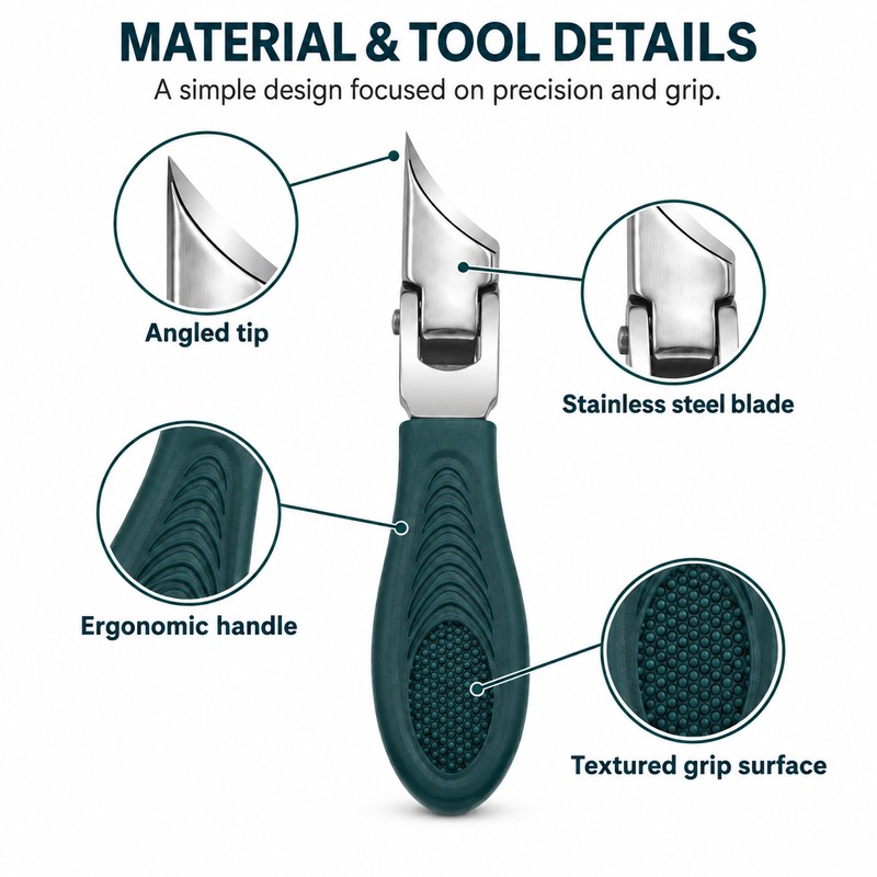 Slant Edge Toenail Clipper Set for Thick Nails – Stainless